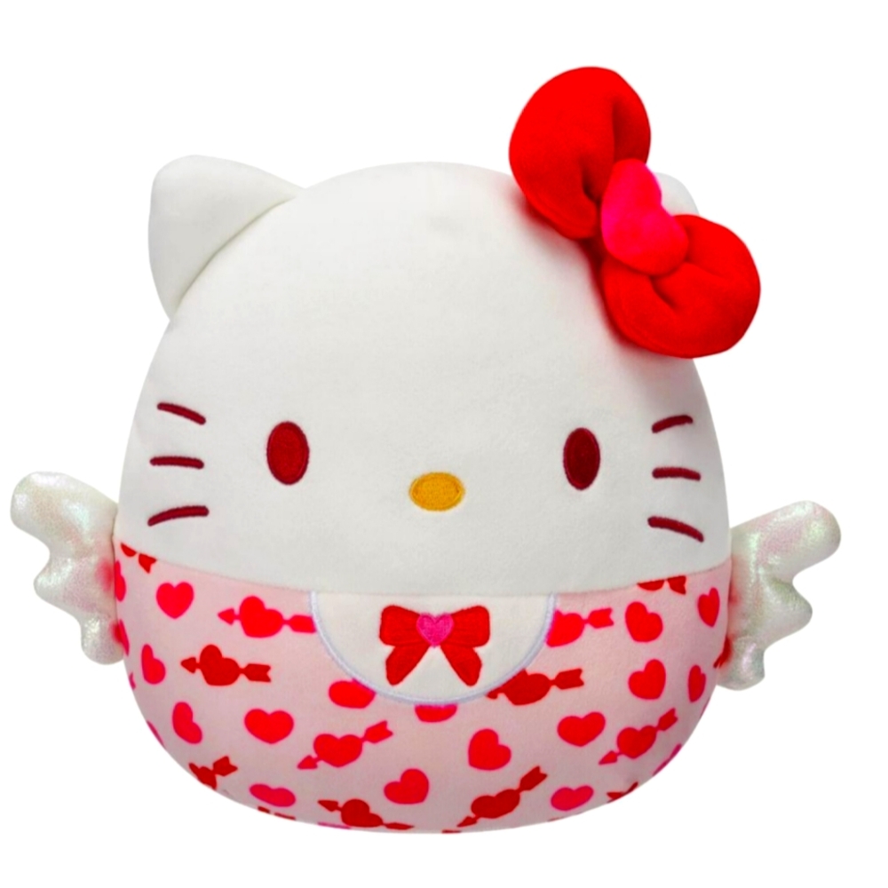 Valentine's Day Hello Kitty Squishmallow with Red Bow 5 inches.